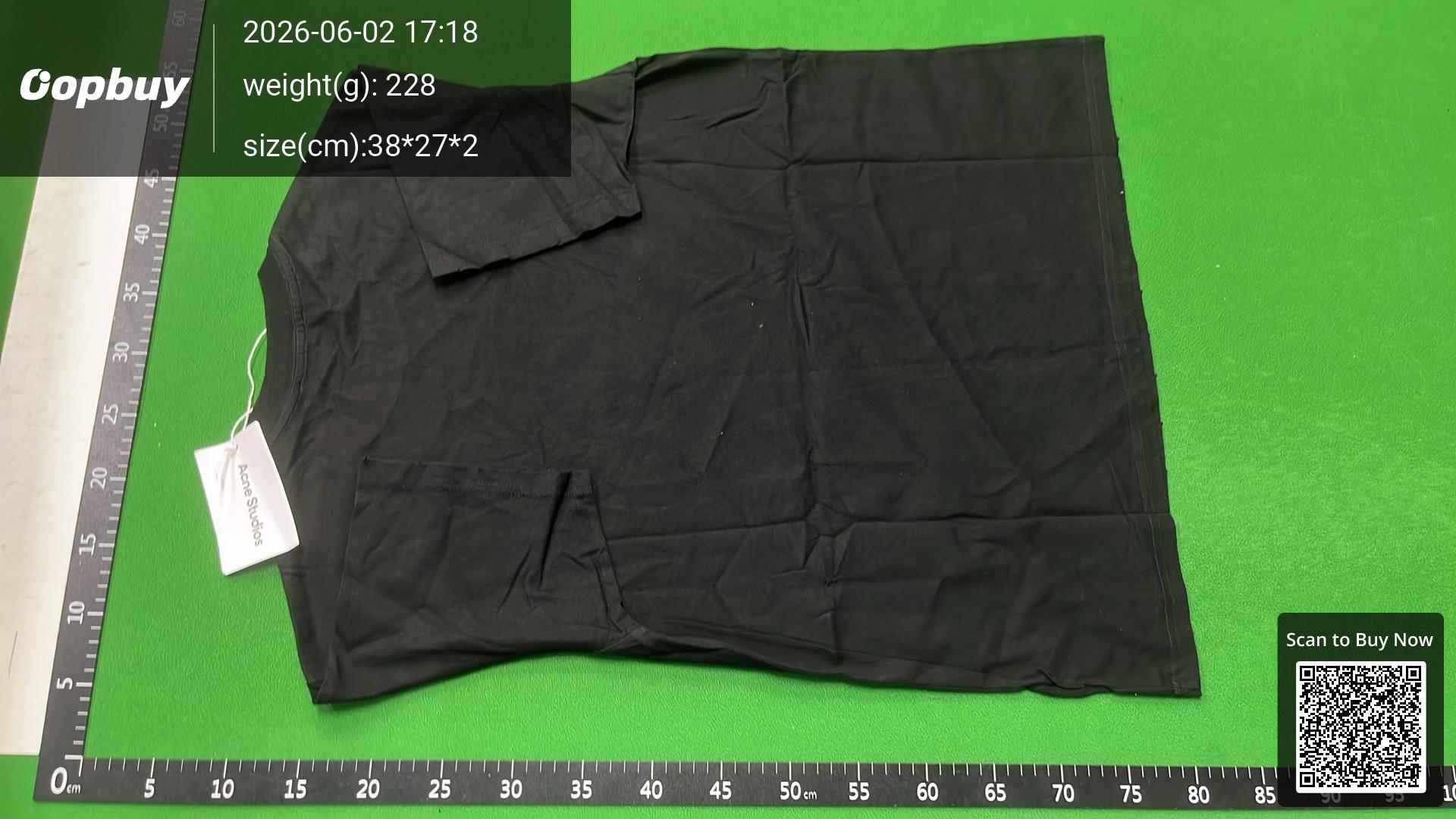 Foto QC 3 de Acne Studios T-shirt Stockholm 1996 Logo Black