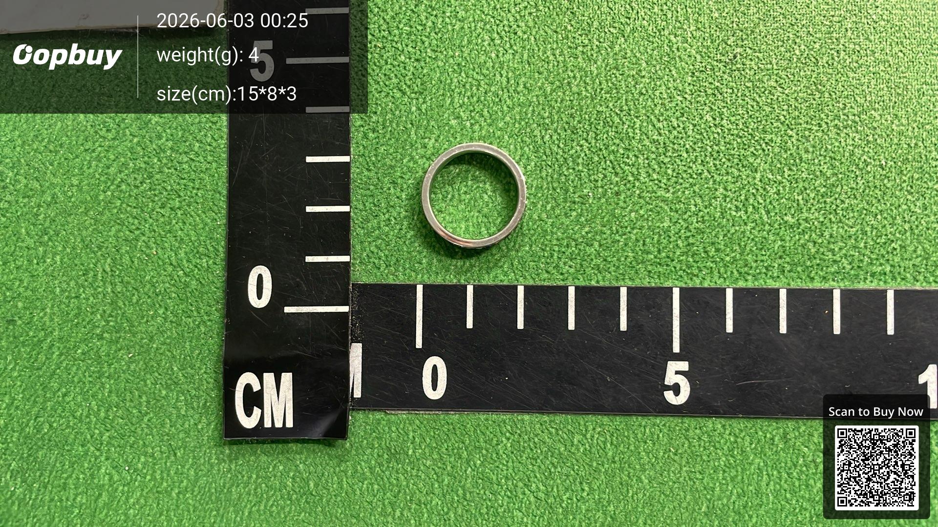 Foto QC 4 de Other Ring Titanium Steel Zircon Silver Blue