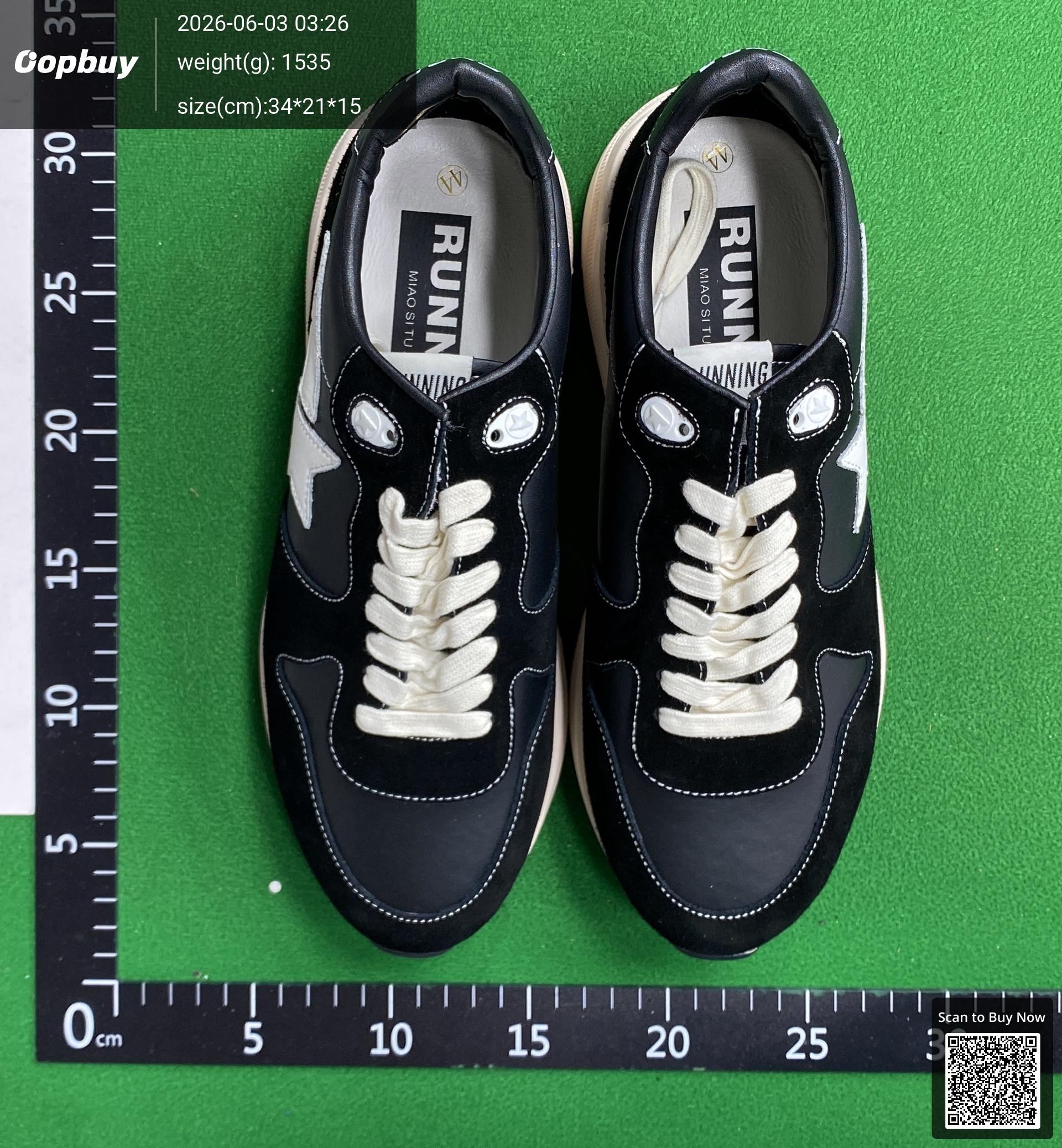 Foto QC 6 de Golden Goose Running Sole Low Black White GMF00126.F003775.90352