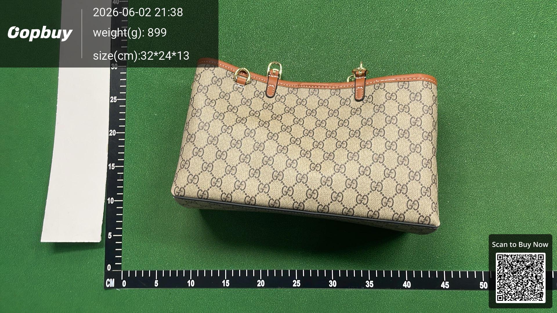 Foto QC 7 de Gucci Ophidia Medium Tote Bag Beige/White GG Supreme Canvas