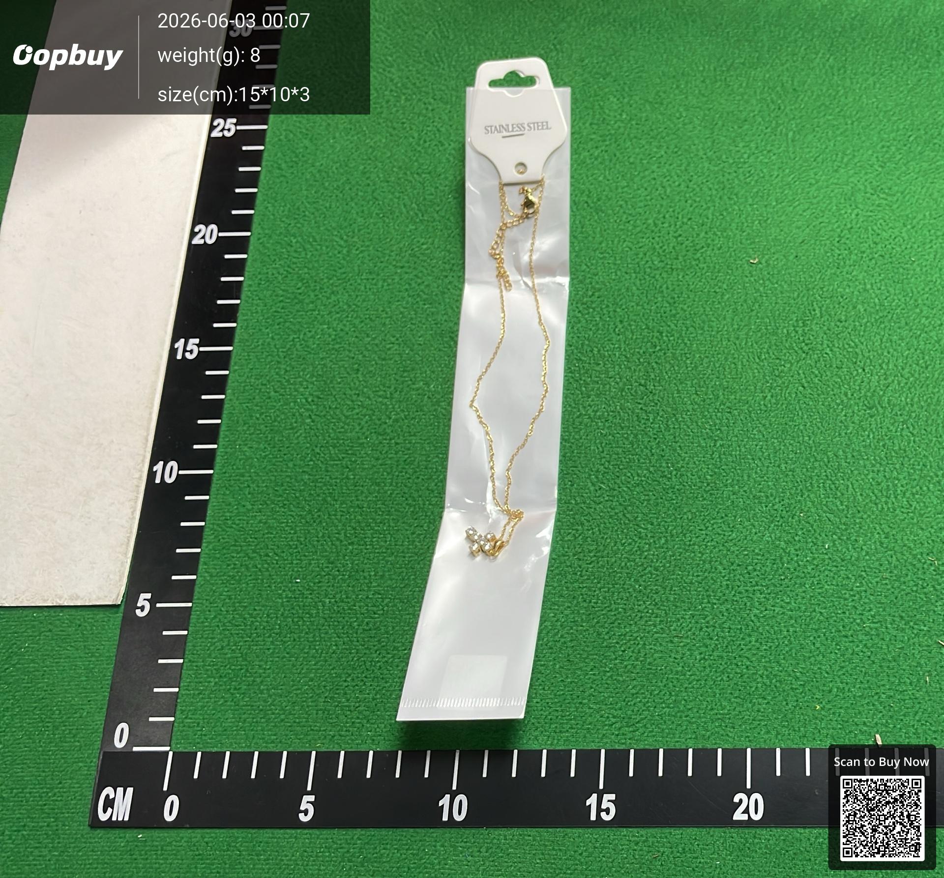 Foto QC 6 de Other Necklace Titanium Steel Zircon Gold