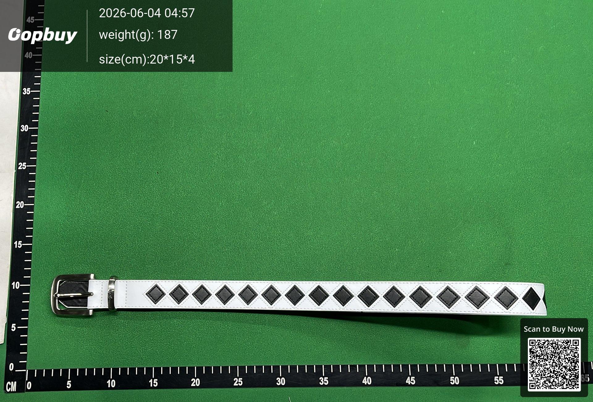 Foto QC 6 de Stussy Leather Belt Checkerboard