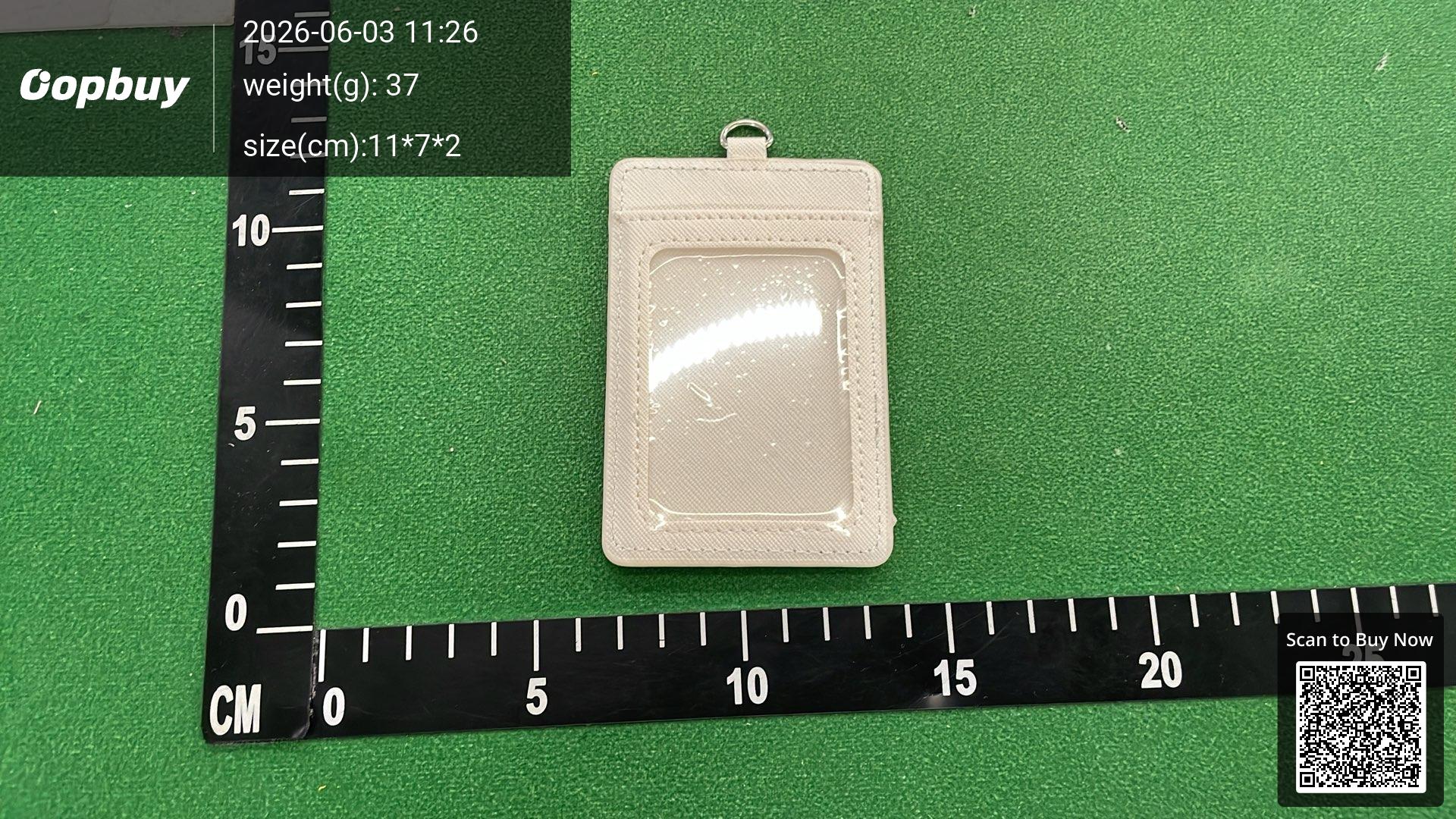 Foto QC 5 de Prada Triangle Logo Badge Holder Saffiano Leather Black