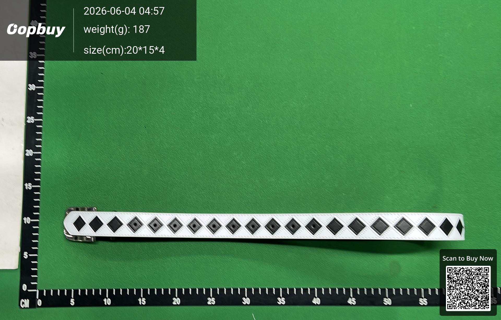 Foto QC 4 de Stussy Leather Belt Checkerboard