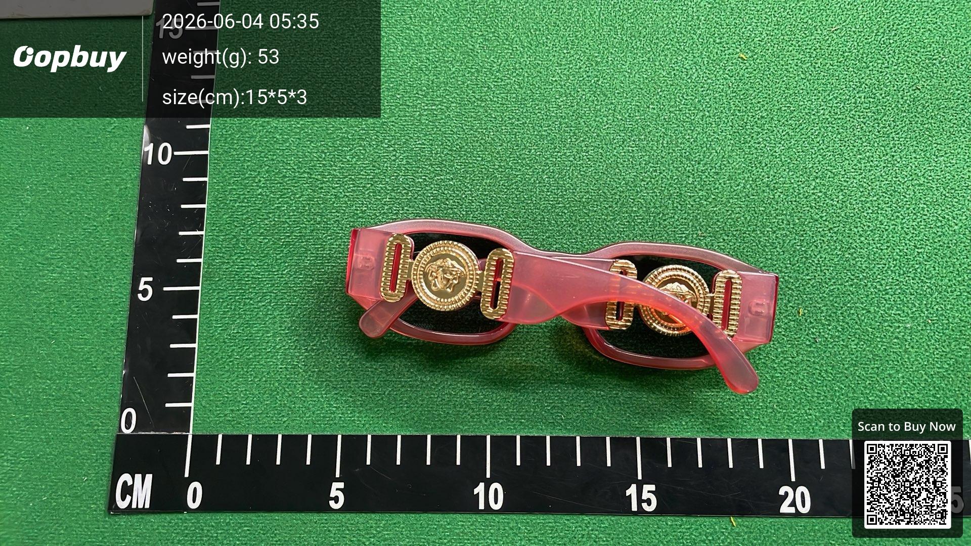 Foto QC 5 de Versace Medusa Biggie Acetate Sunglasses Pink Grey Gradient (VE4361)