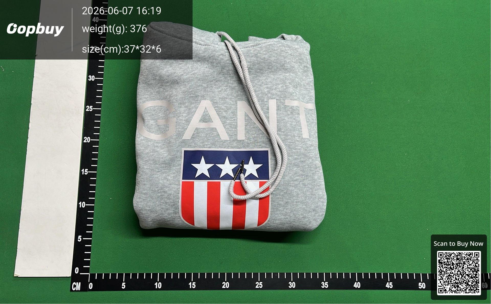Foto QC 4 de GANT Hoodie Shield Logo Dark Grey
