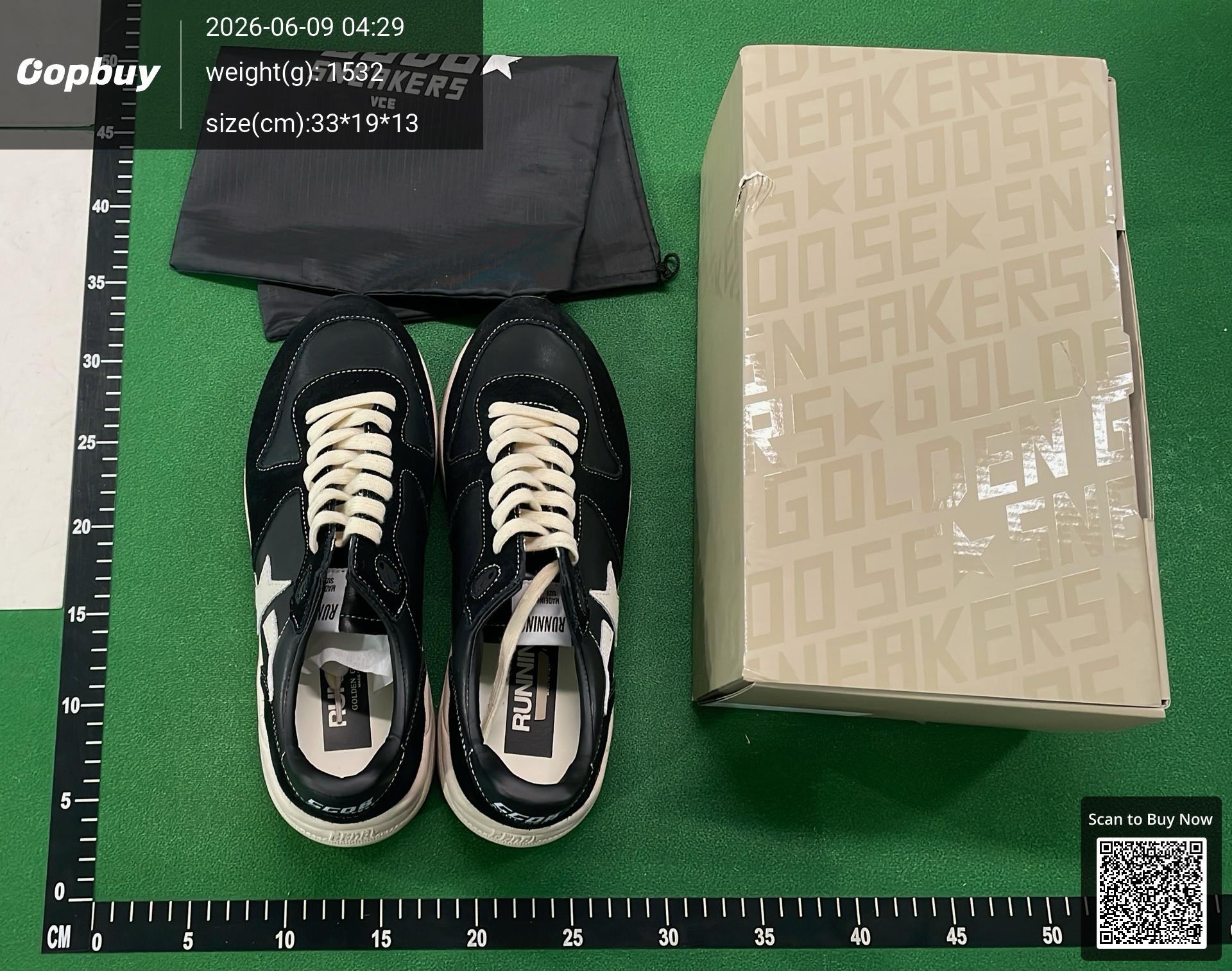 Foto QC 7 de Golden Goose Running Sole Low Black White