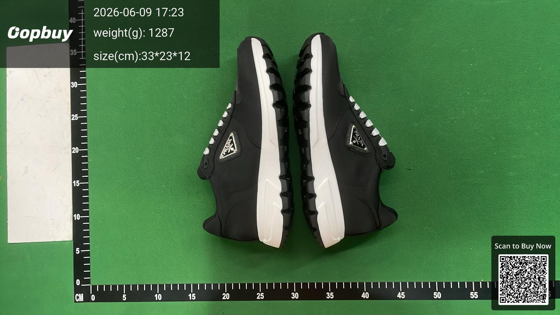 Foto QC 5 de Prada Leather and Technical Fabric Low Black
