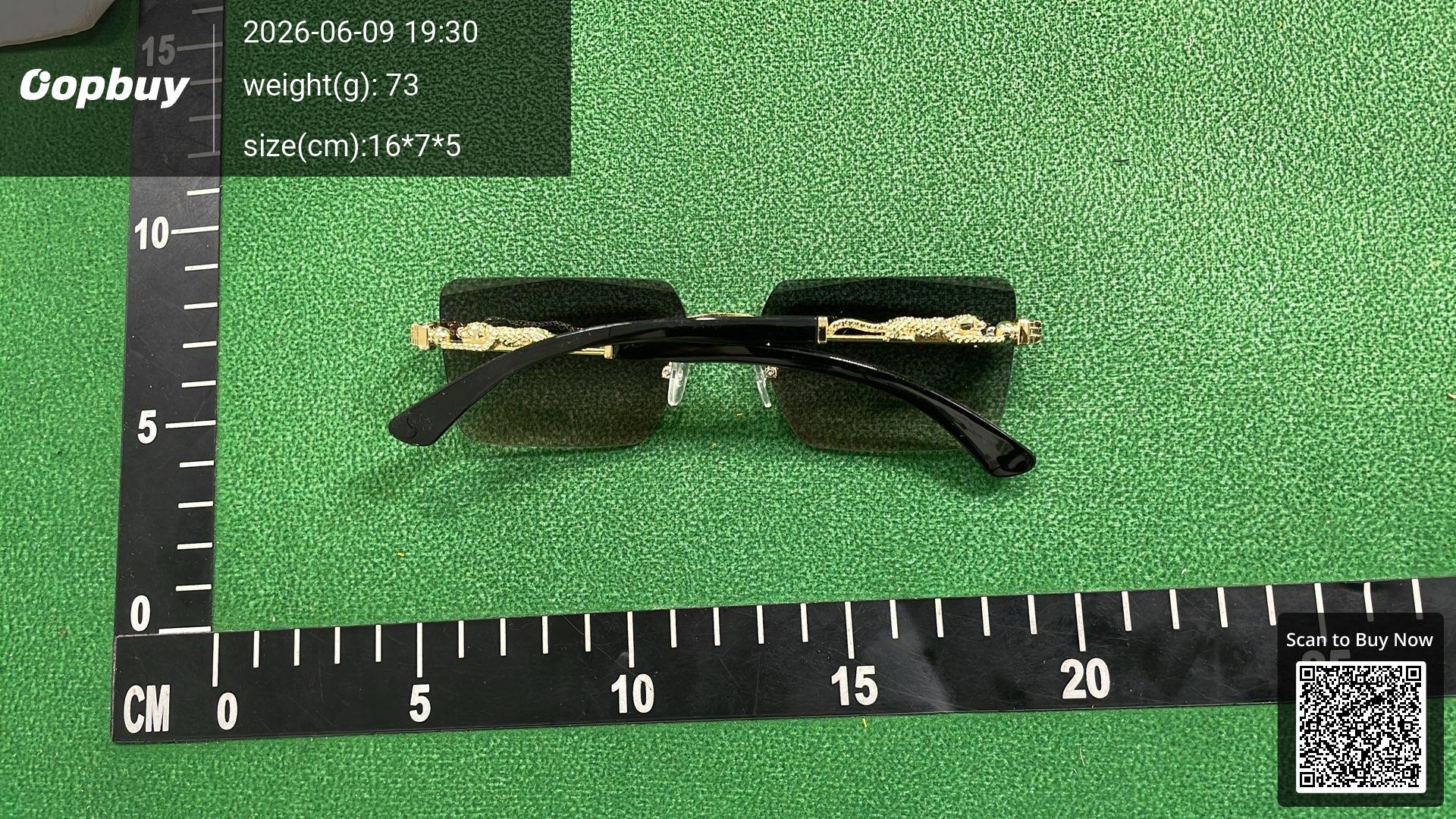 Foto QC 2 de Other Square-Frame Rimless Metal Sunglasses Gold Clear