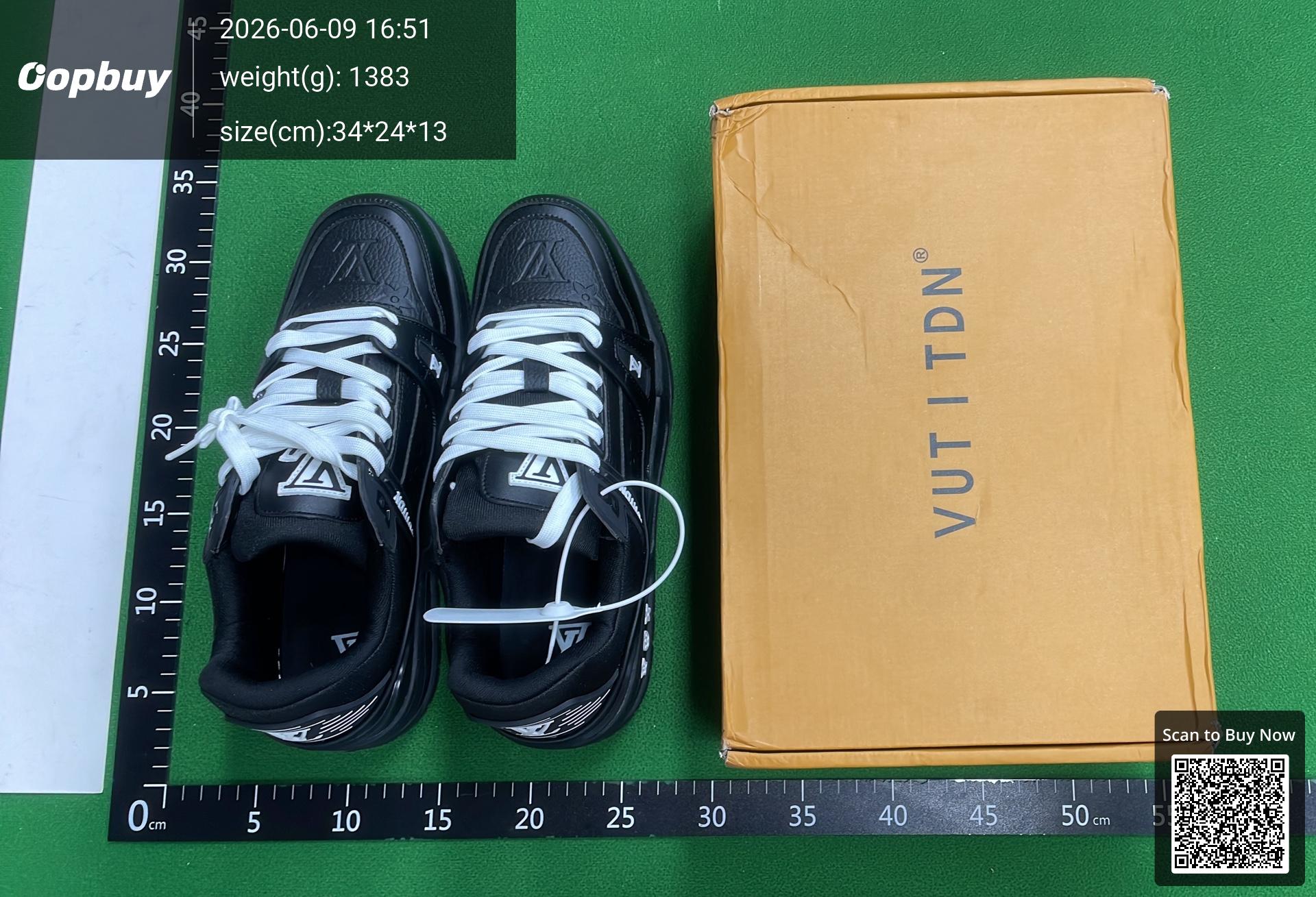 Foto QC 7 de Louis Vuitton Trainer Low Black White 8003