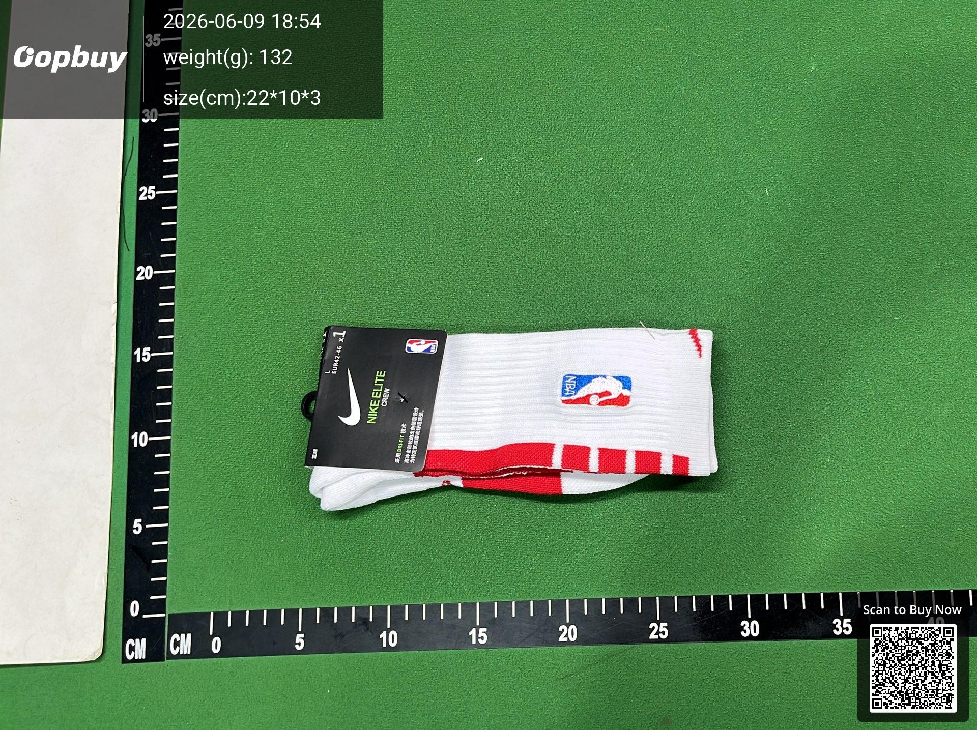 Foto QC 1 de NBA Crew Socks Embroidered Cushioned Black
