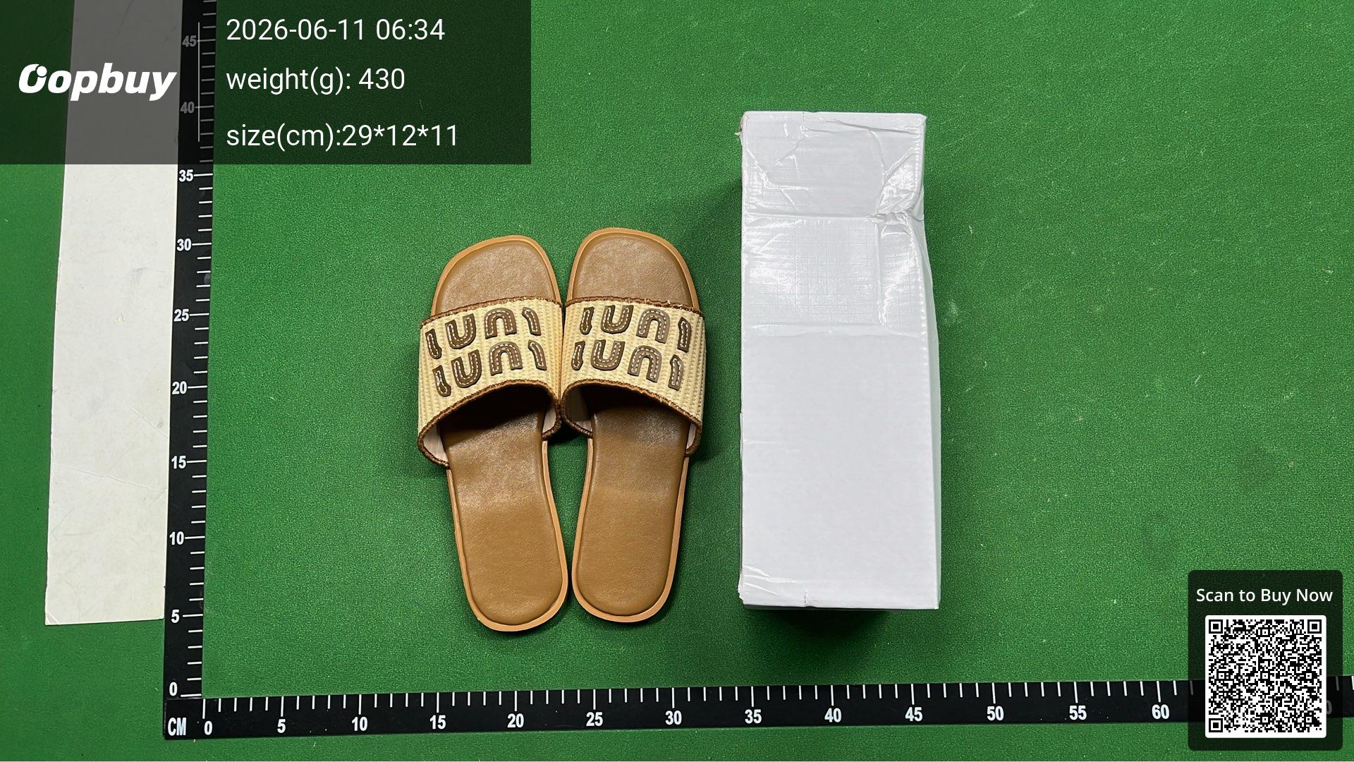 Foto QC 6 de Miu Miu Slide Woven Raffia Natural