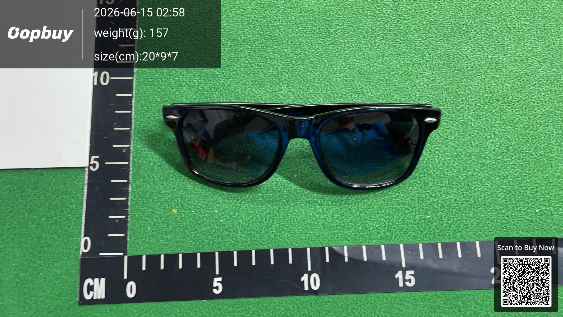 Foto QC 7 de Ray-Ban Wayfarer Acetate Sunglasses Black Black (RB2140)