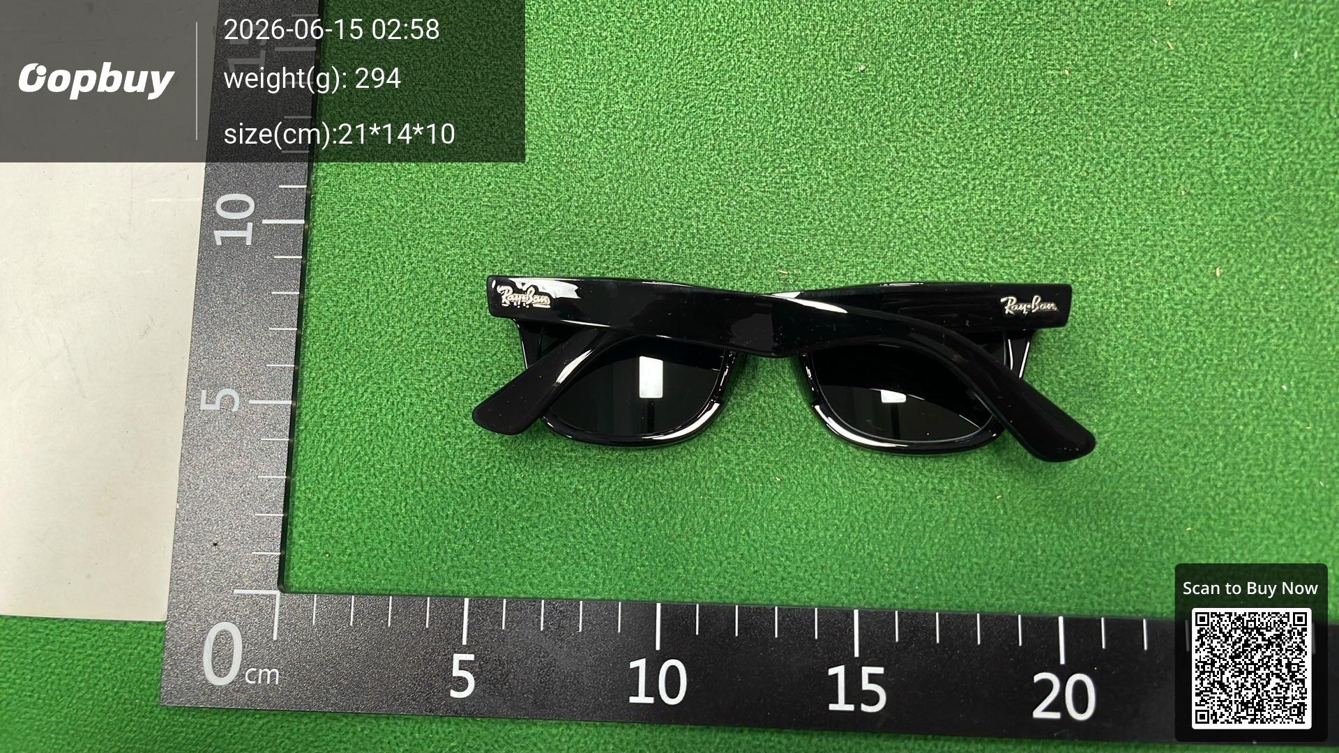 Foto QC 2 de Ray-Ban Wayfarer Acetate Sunglasses Black Black (RB2140)
