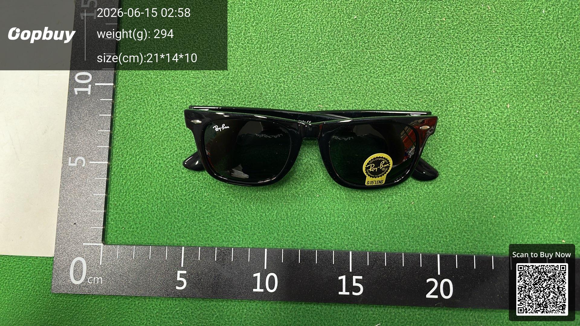 Foto QC 1 de Ray-Ban Wayfarer Acetate Sunglasses Black Black (RB2140)