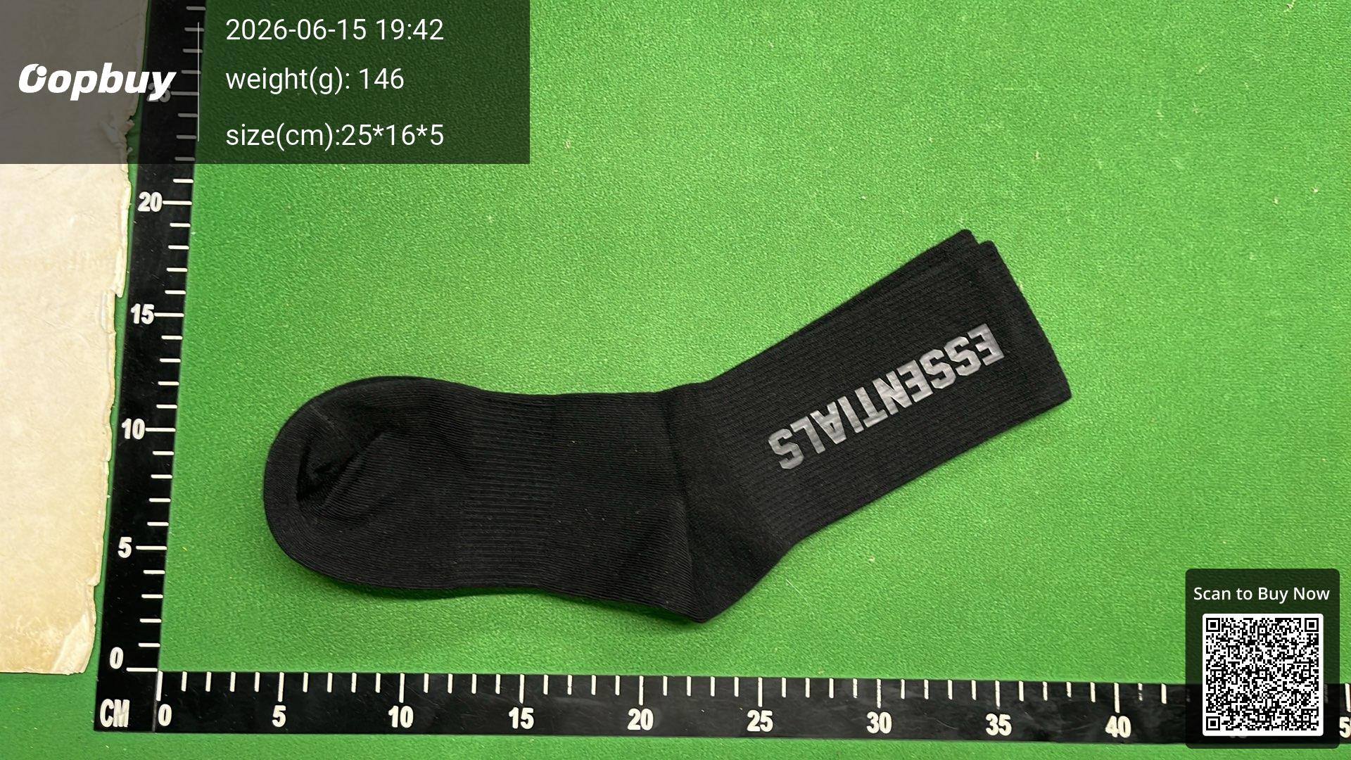 Foto QC 5 de Fear of God Essentials Crew Socks 3D Logo Cotton Yellow