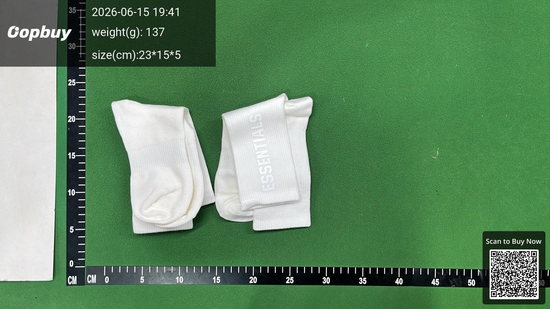Foto QC 3 de Fear of God Essentials Crew Socks 3D Logo Cotton Yellow