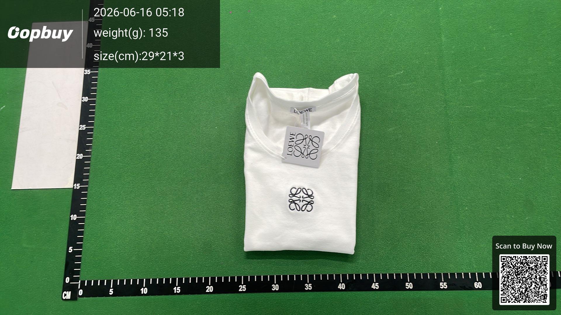 Foto QC 8 de Loewe Anagram T-shirt Logo White