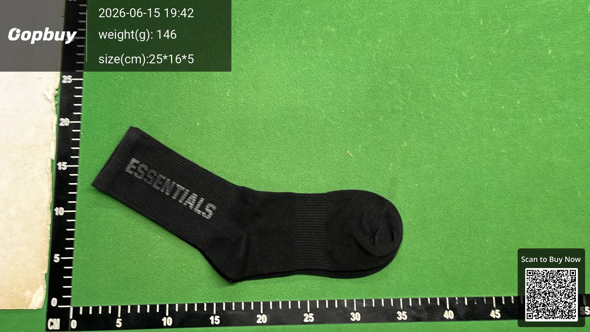 Foto QC 4 de Fear of God Essentials Crew Socks 3D Logo Cotton Yellow