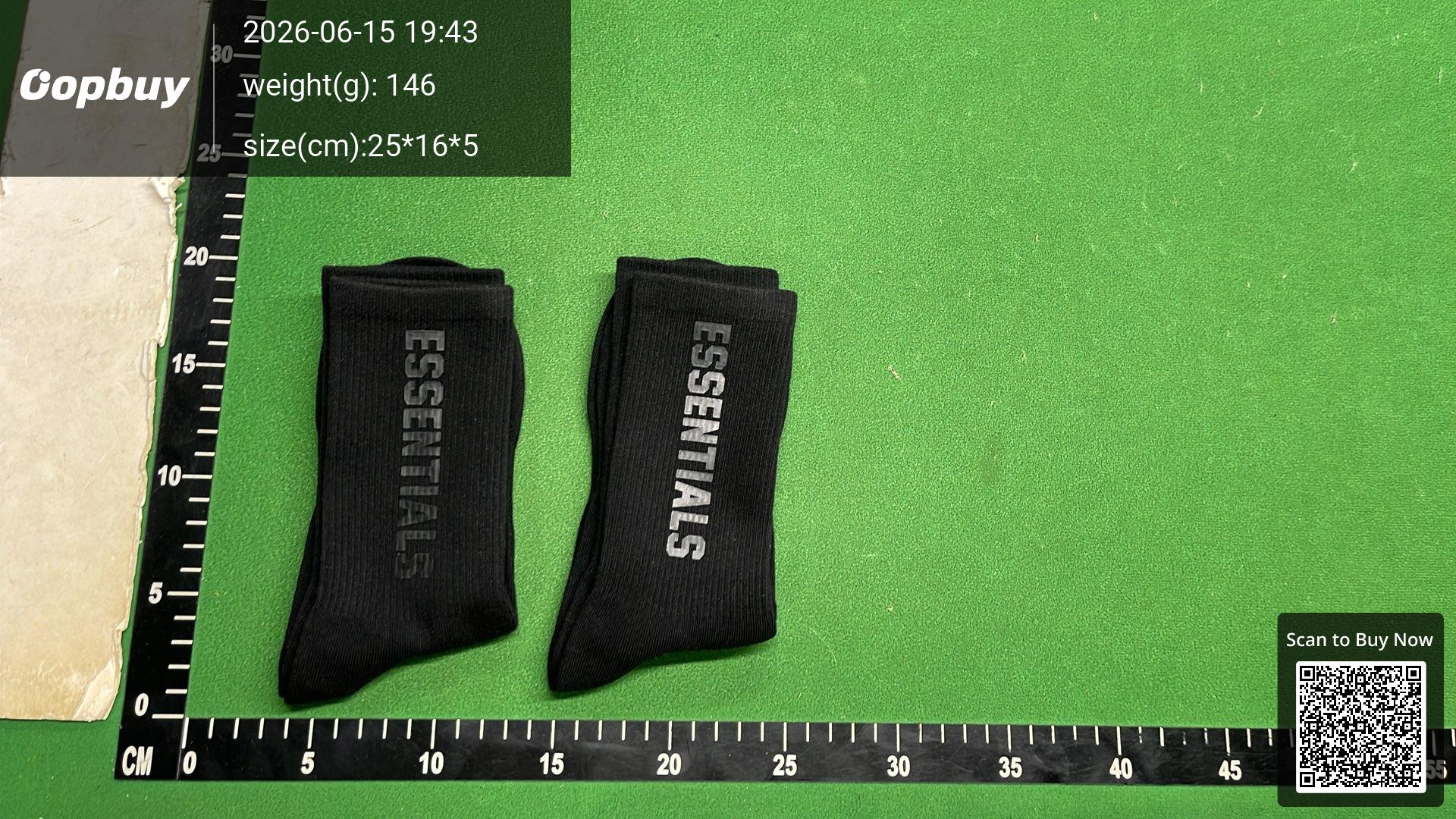 Foto QC 6 de Fear of God Essentials Crew Socks 3D Logo Cotton Yellow