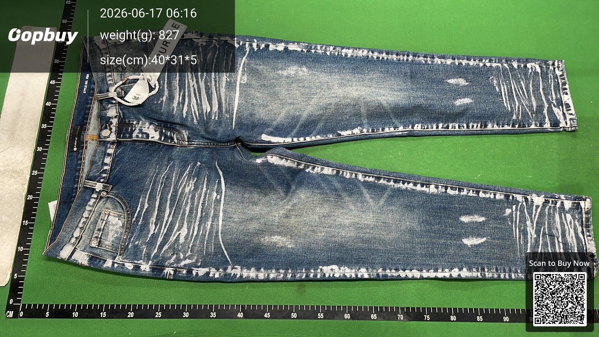 Foto QC 2 de Purple Brand P002 Jeans Slim Distressed Indigo Blue