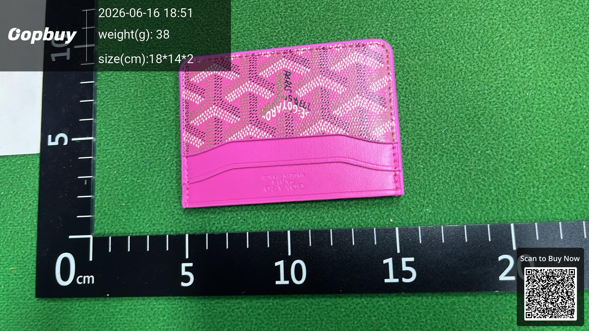 Foto QC 2 de Goyard Saint Sulpice Card Holder Goyardine Orange
