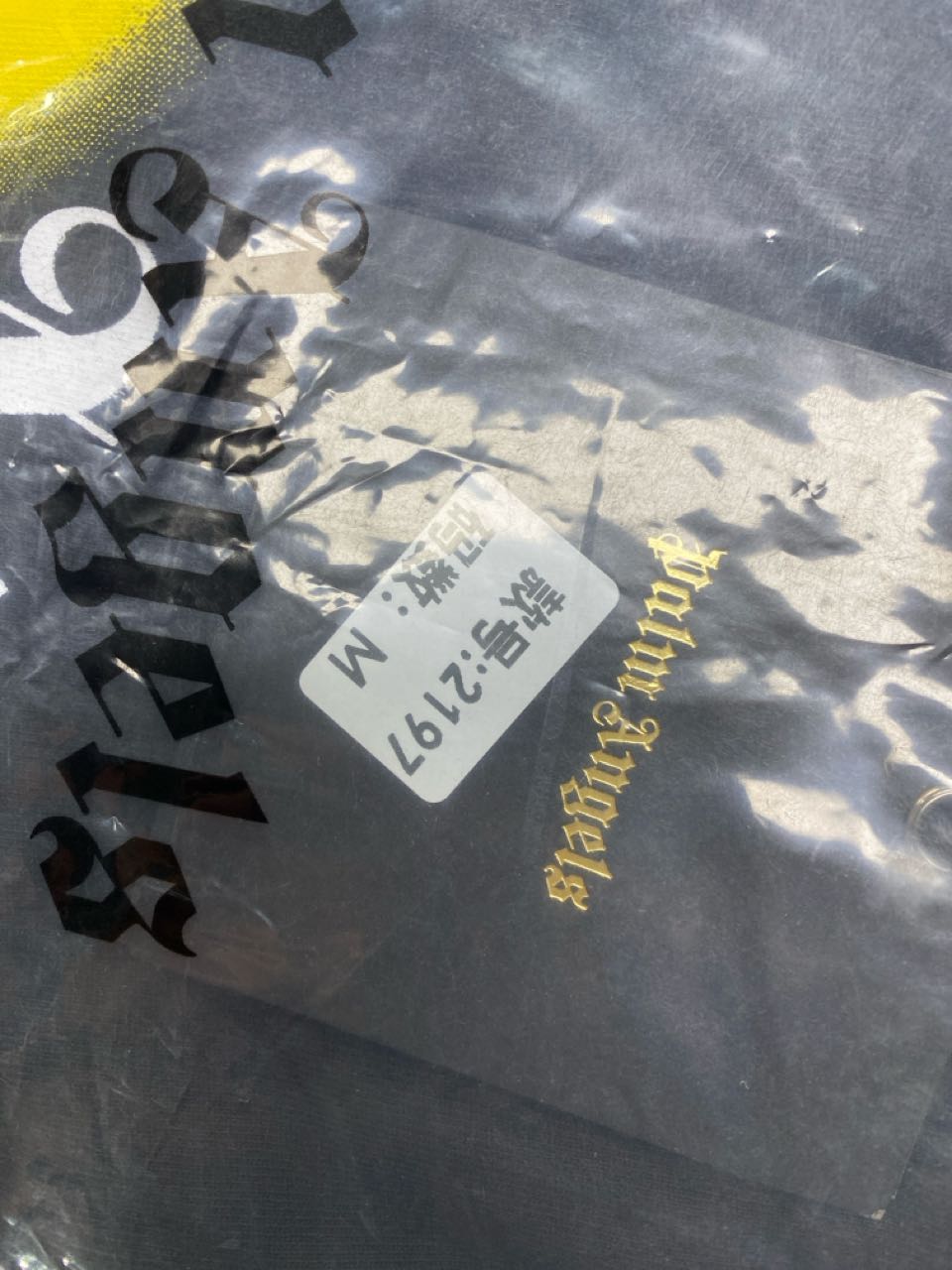 Foto QC 6 de Palm Angels T-shirt Sprayed New York Logo Black Blue
