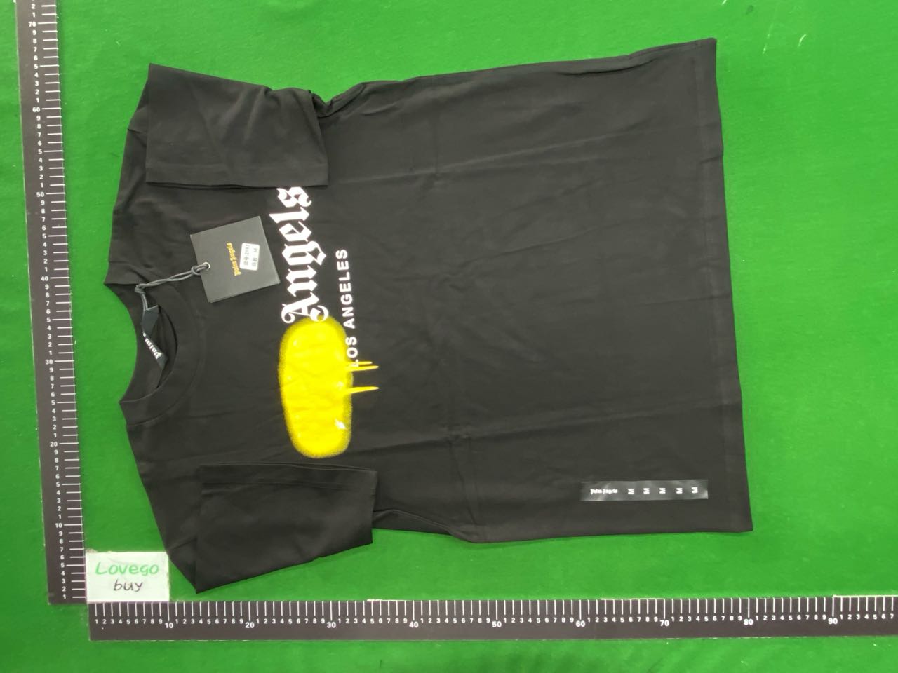 Foto QC 5 de Palm Angels T-shirt Sprayed New York Logo Black Blue