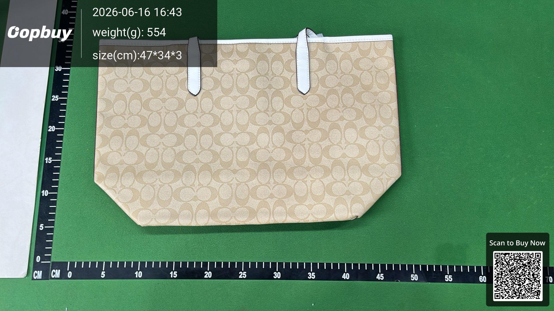 Foto QC 2 de Coach City Tote 33 Chalk Signature Canvas