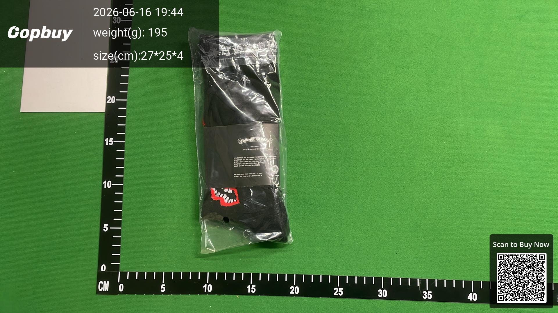 Foto QC 8 de Chrome Hearts Matty Boy Crew Socks Chomper Lips White