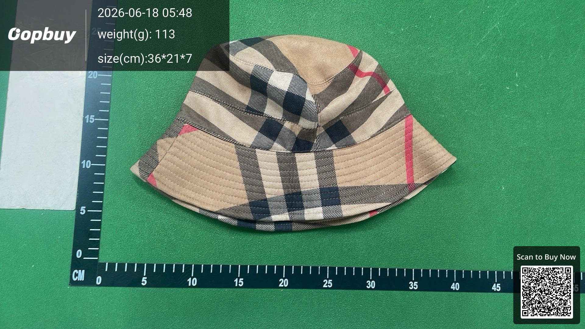 Foto QC 2 de Suede Plaid Bucket Hat Blue