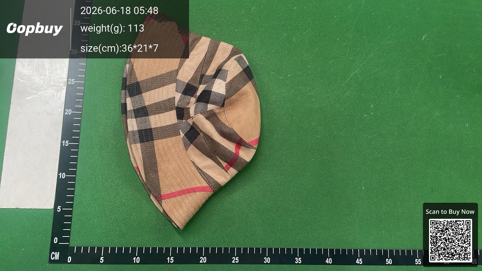 Foto QC 4 de Suede Plaid Bucket Hat Blue