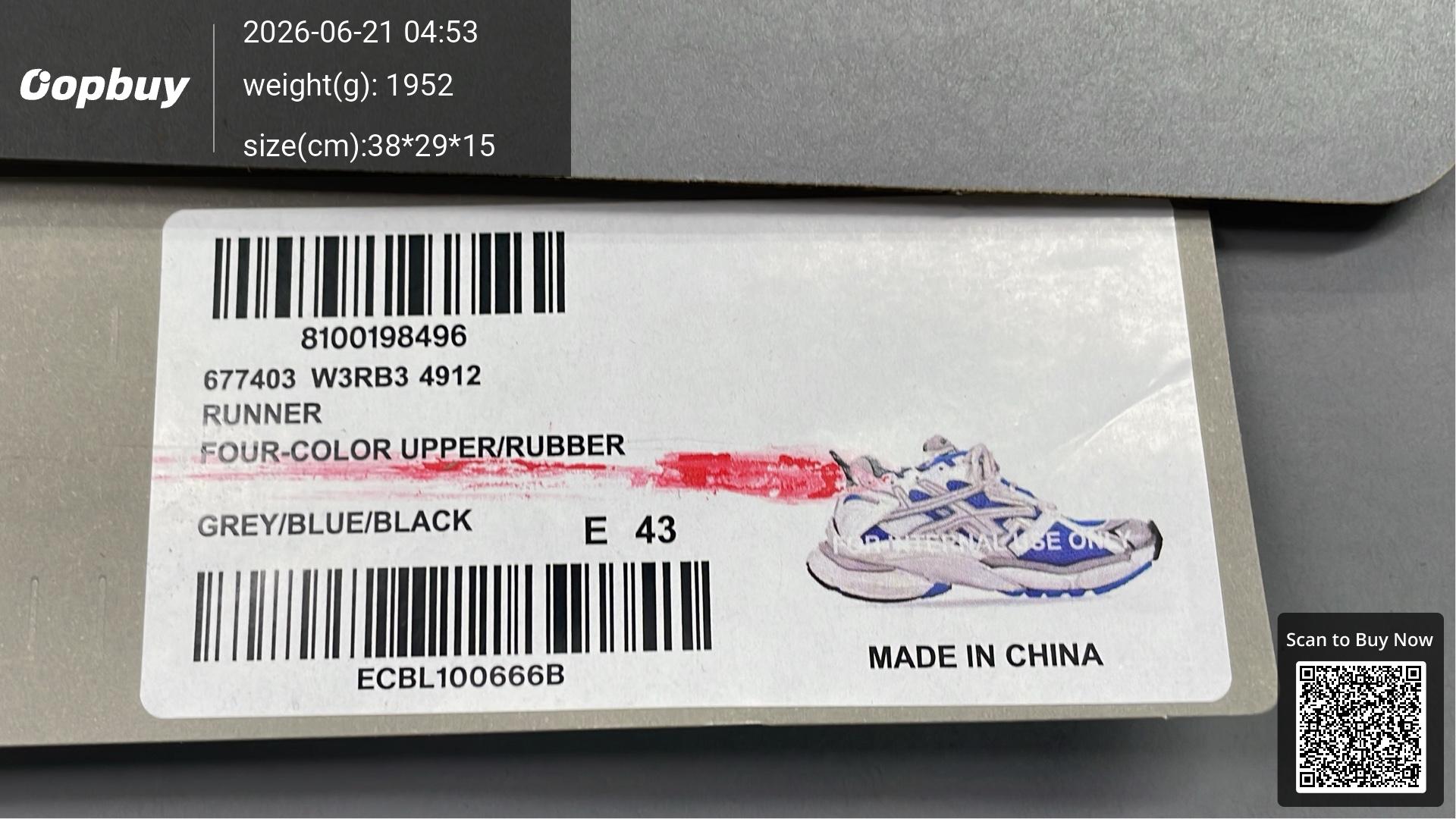 Foto QC 2 de Balenciaga Runner Low White Black Grey