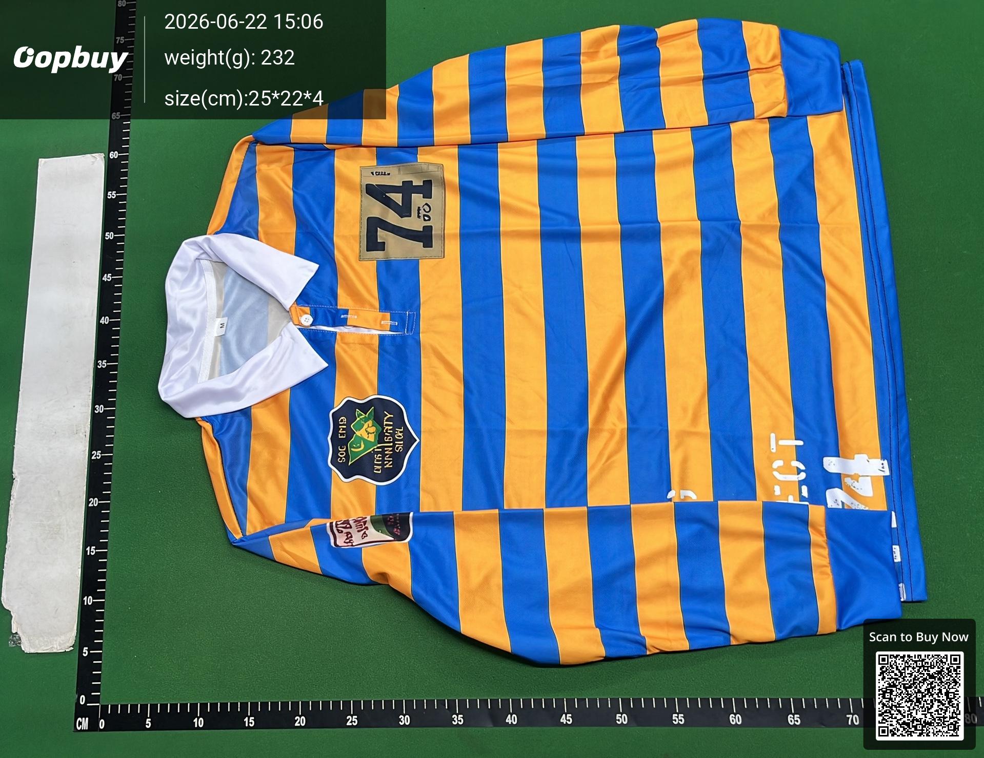 Foto QC 6 de Other Shirt 3D Print Striped Badge Yellow Blue