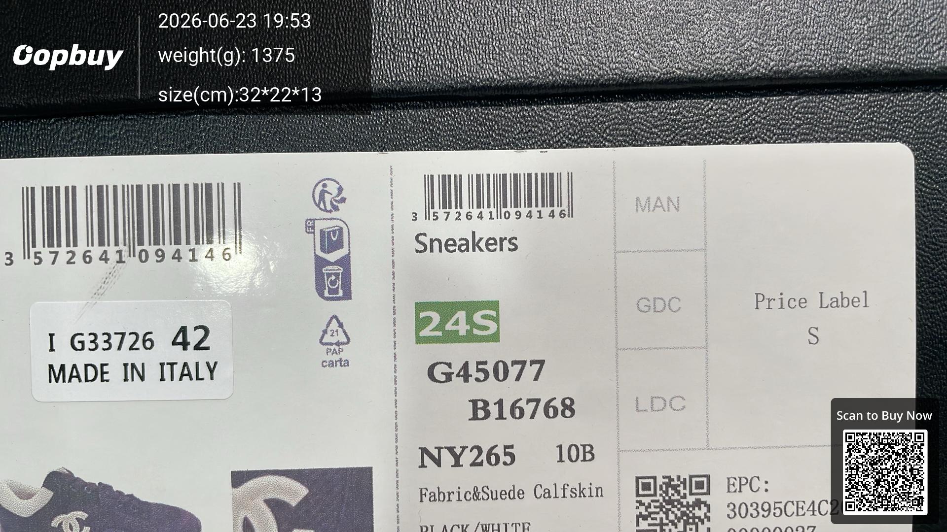 Foto QC 2 de Chanel Sneaker Low Black White