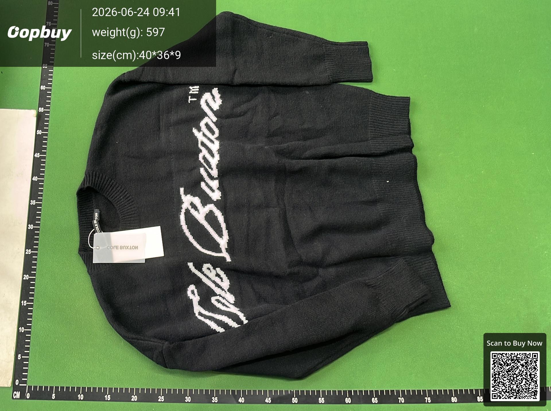 Foto QC 2 de Cole Buxton Crewneck Sweater CB Logo Knit Black