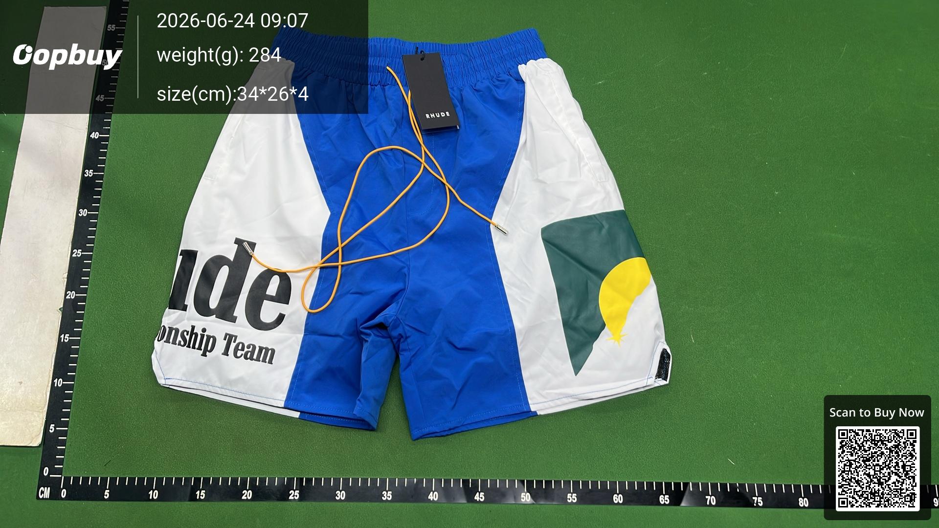 Foto QC 2 de Rhude Shorts Vegan Leather Embroidered Brown