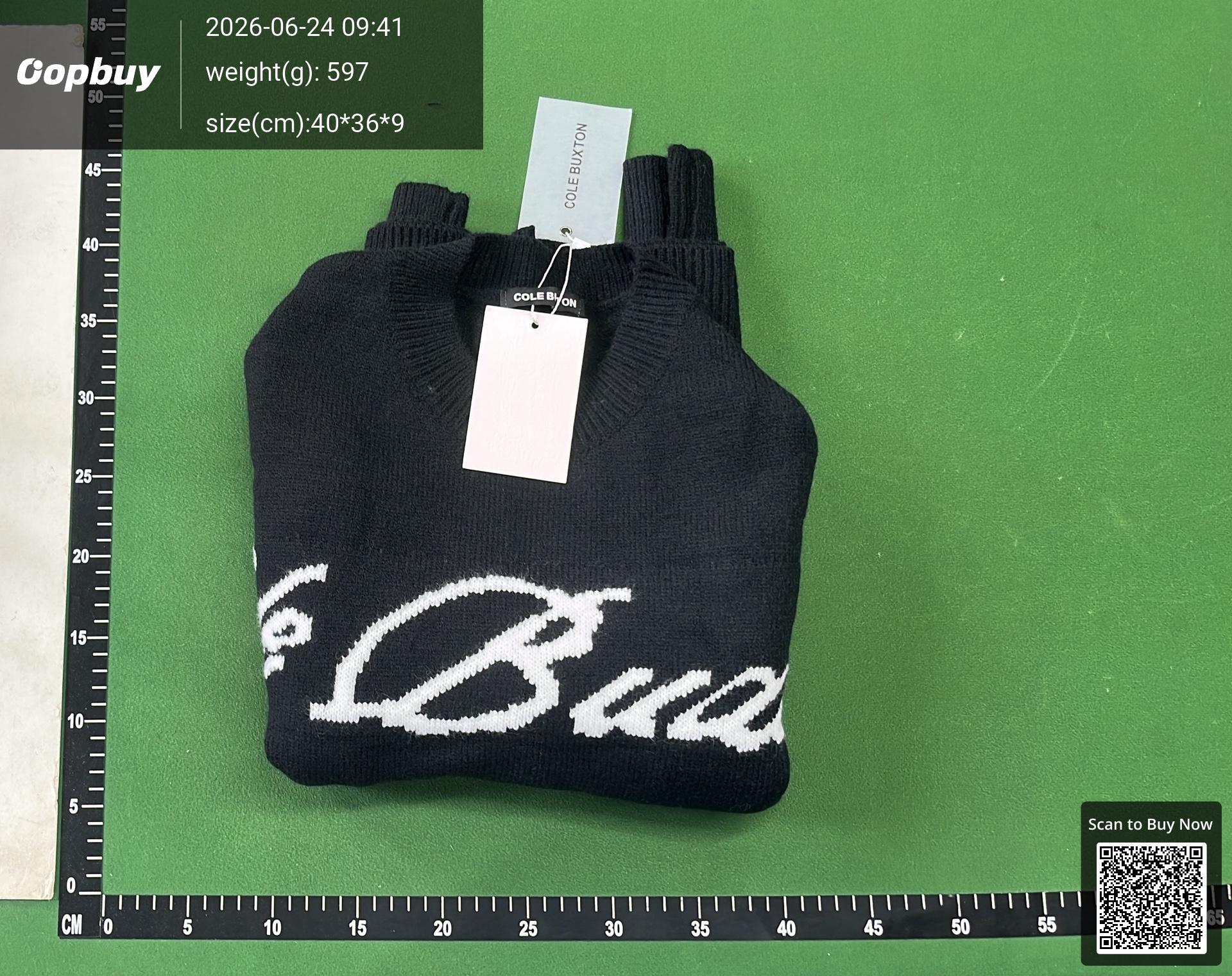 Foto QC 4 de Cole Buxton Crewneck Sweater CB Logo Knit Black