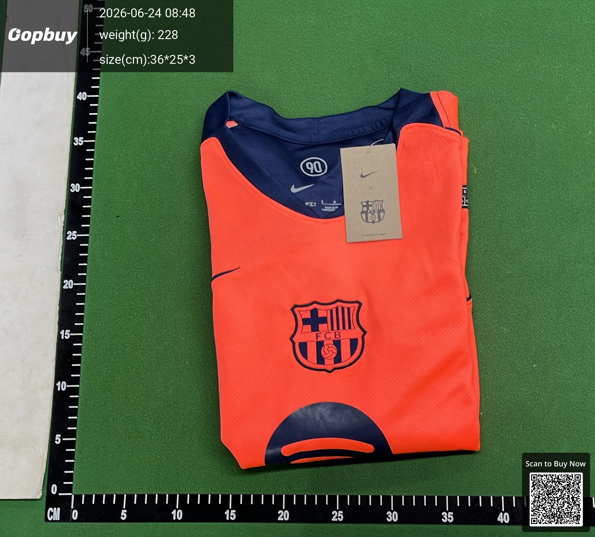 Foto QC 4 de Nike x FC Barcelona 2025/26 Lamine Yamal #10 Third Jersey Orange