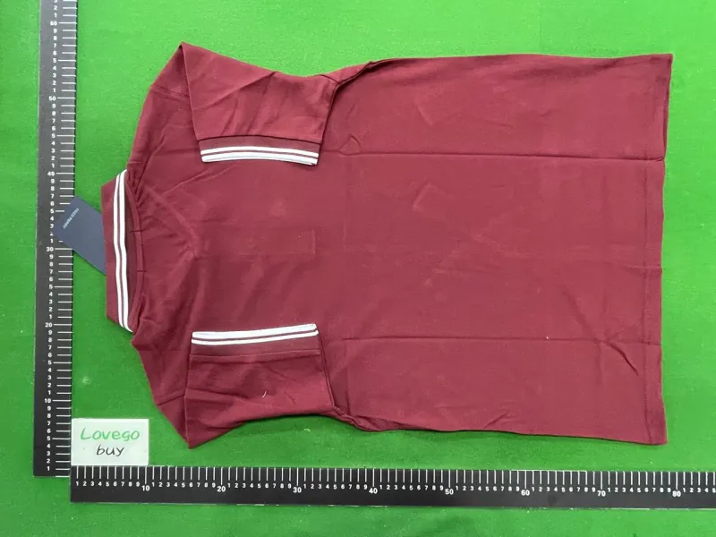 Burgundy double white edge