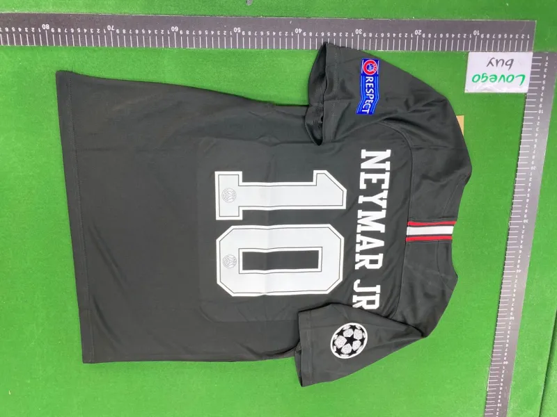1819 paris black short-sleeved customized no. 10 star + champions league armband