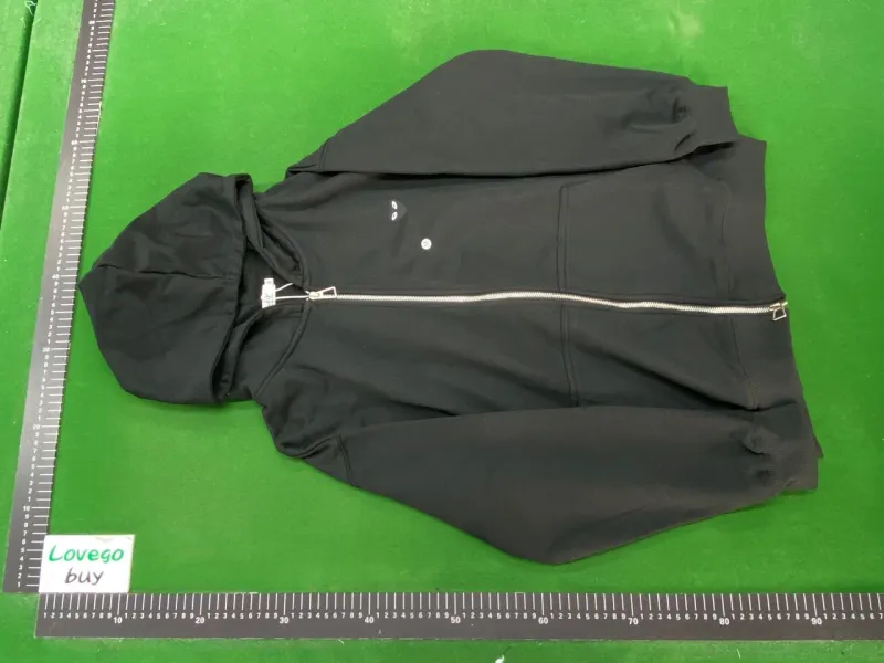 Black terry cardigan with big black heart on the back