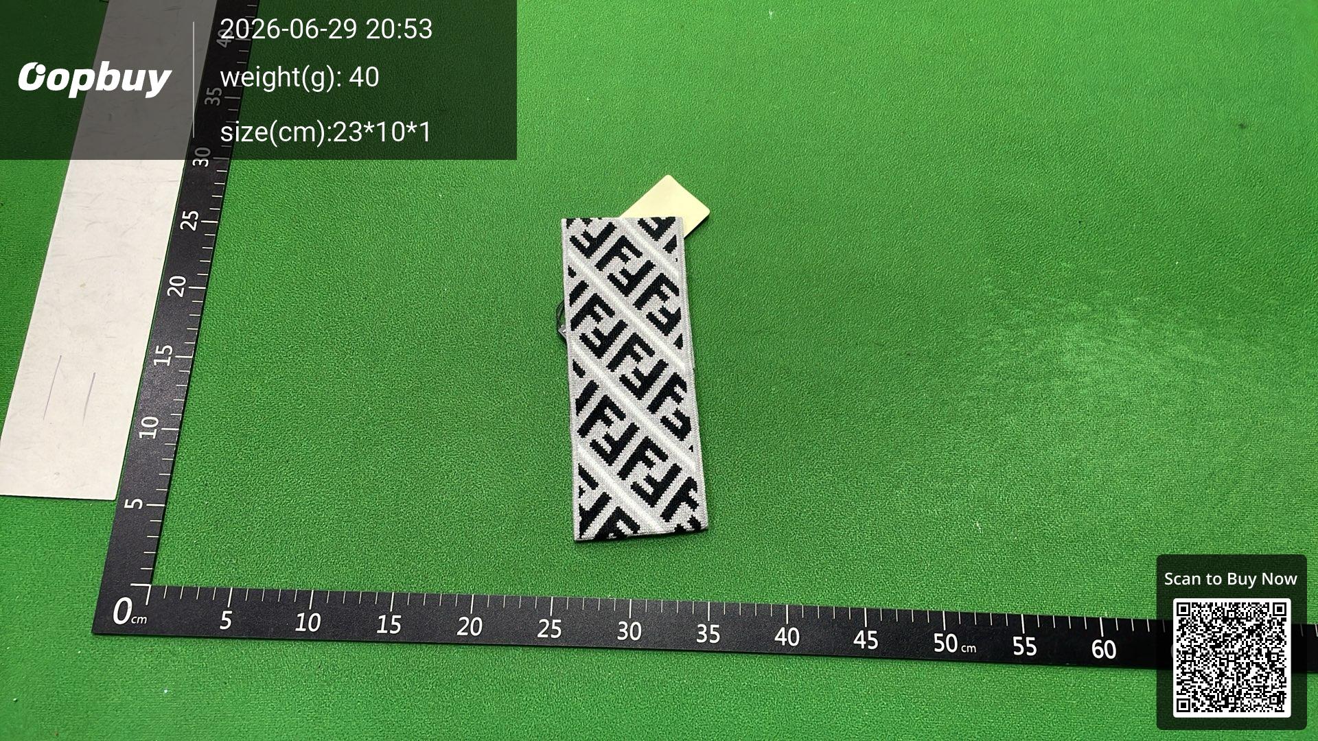 Foto QC 3 de Fendi FF Logo Headband Brown White