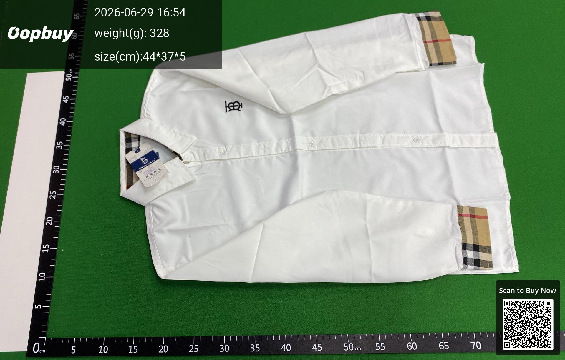 Foto QC 2 de Burberry Sherwood Shirt TB Monogram Vintage Check Trim Black