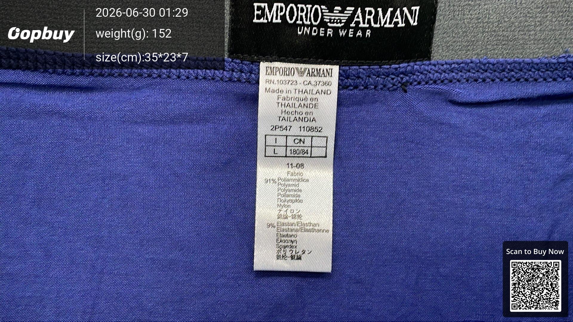 Foto QC 5 de Emporio Armani Underwear Cotton Trunks Multicolor