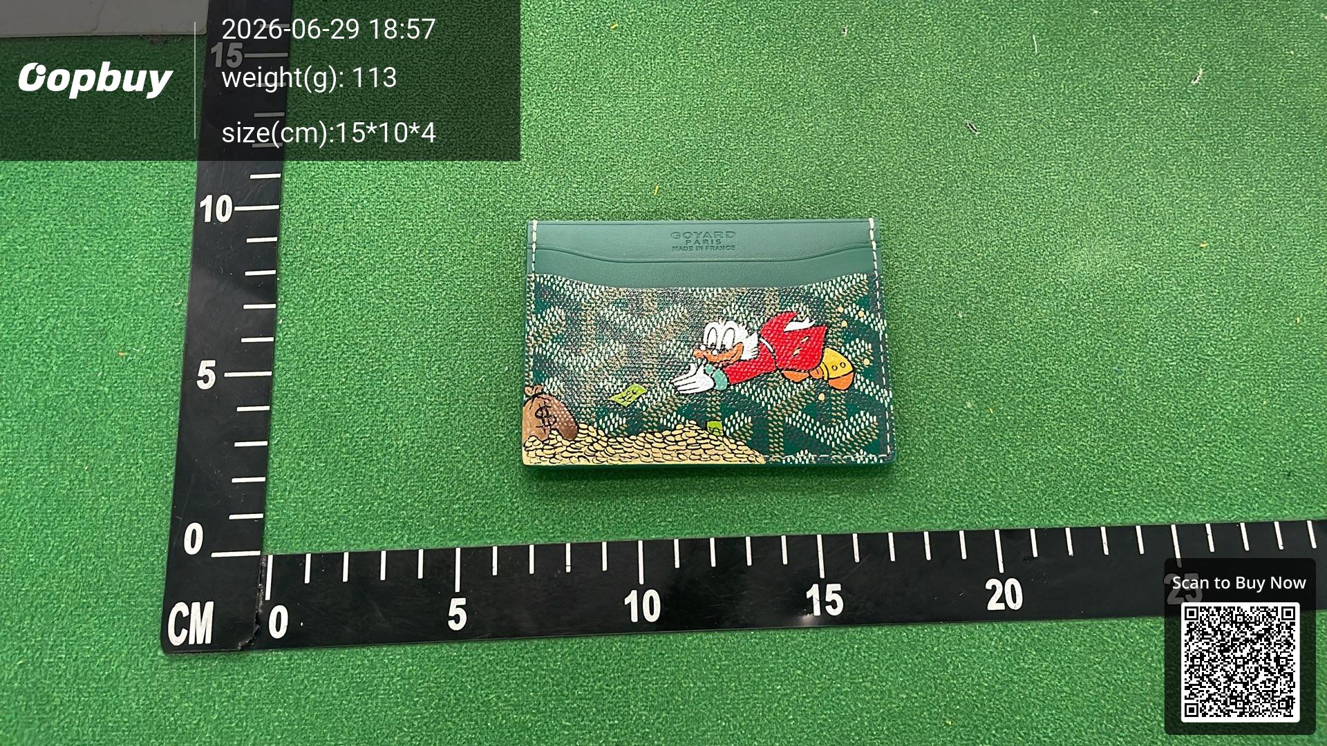 Foto QC 1 de Goyard Scrooge McDuck Saint Sulpice Card Holder Goyardine Grey