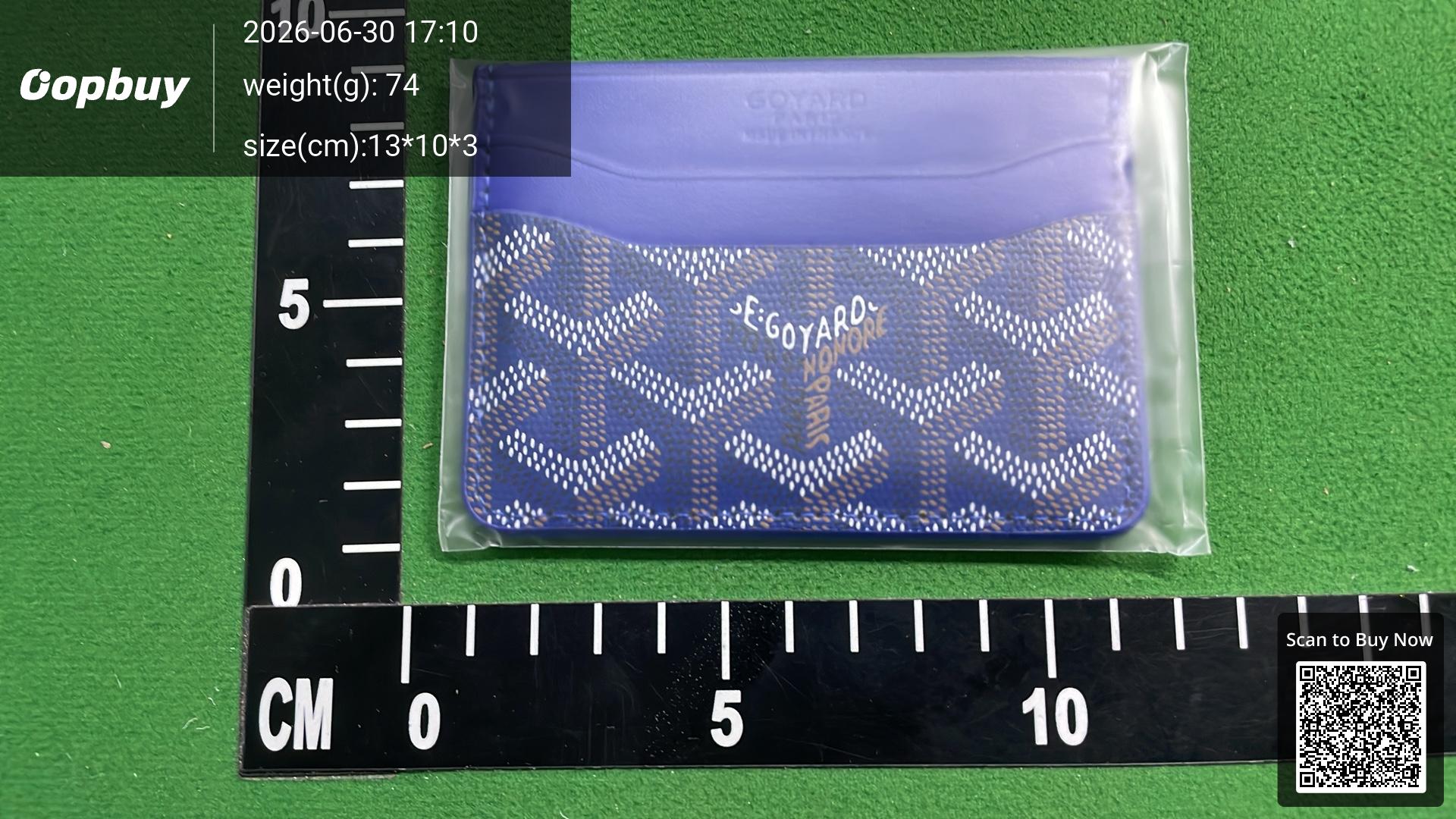 Foto QC 1 de Goyard Saint Sulpice Card Holder Goyardine Navy Blue