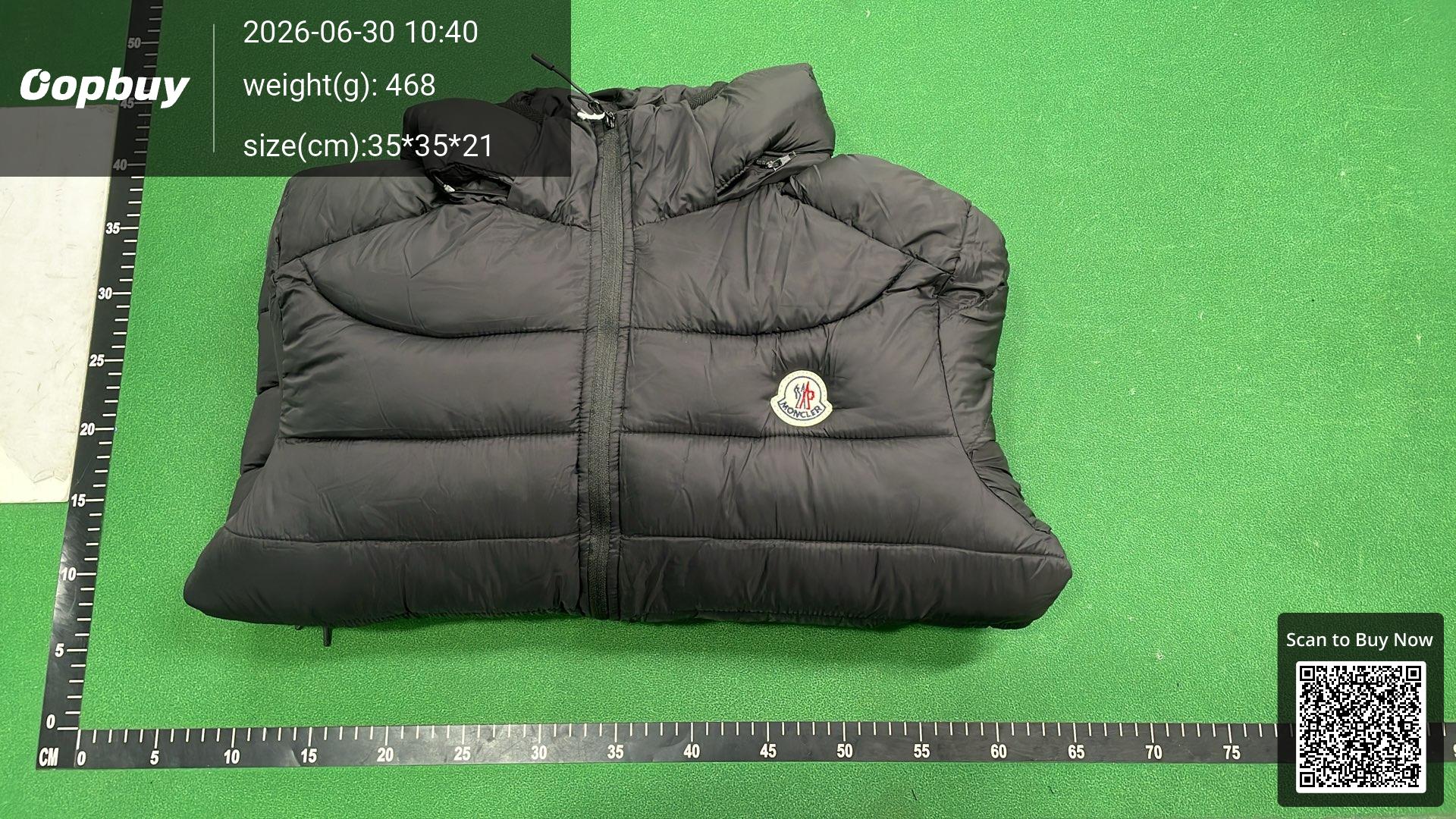 Foto QC 4 de Moncler Hybrid Puffer Jacket Down Hooded Black