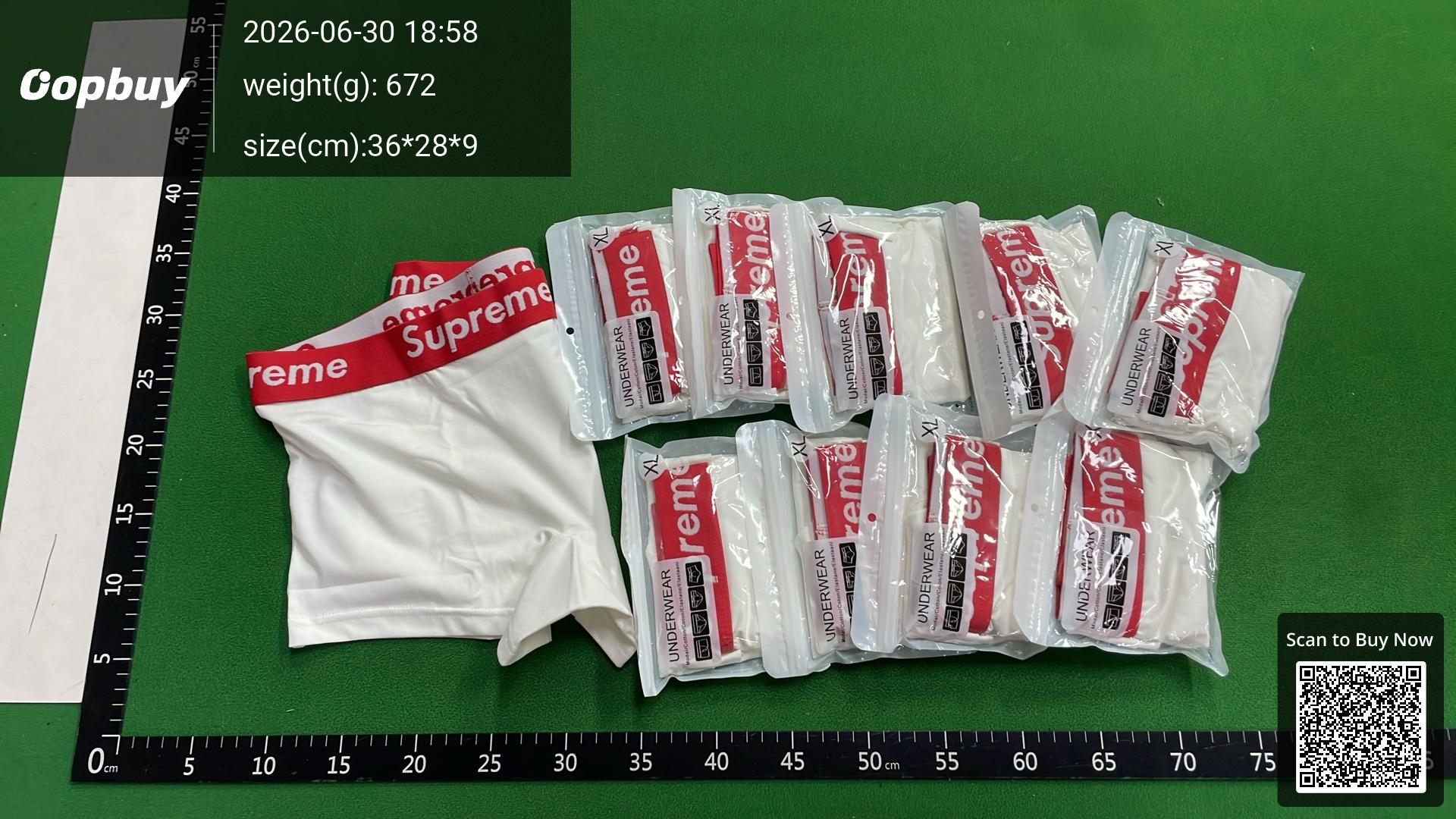 Foto QC 4 de Supreme Underwear Cotton Boxer Red