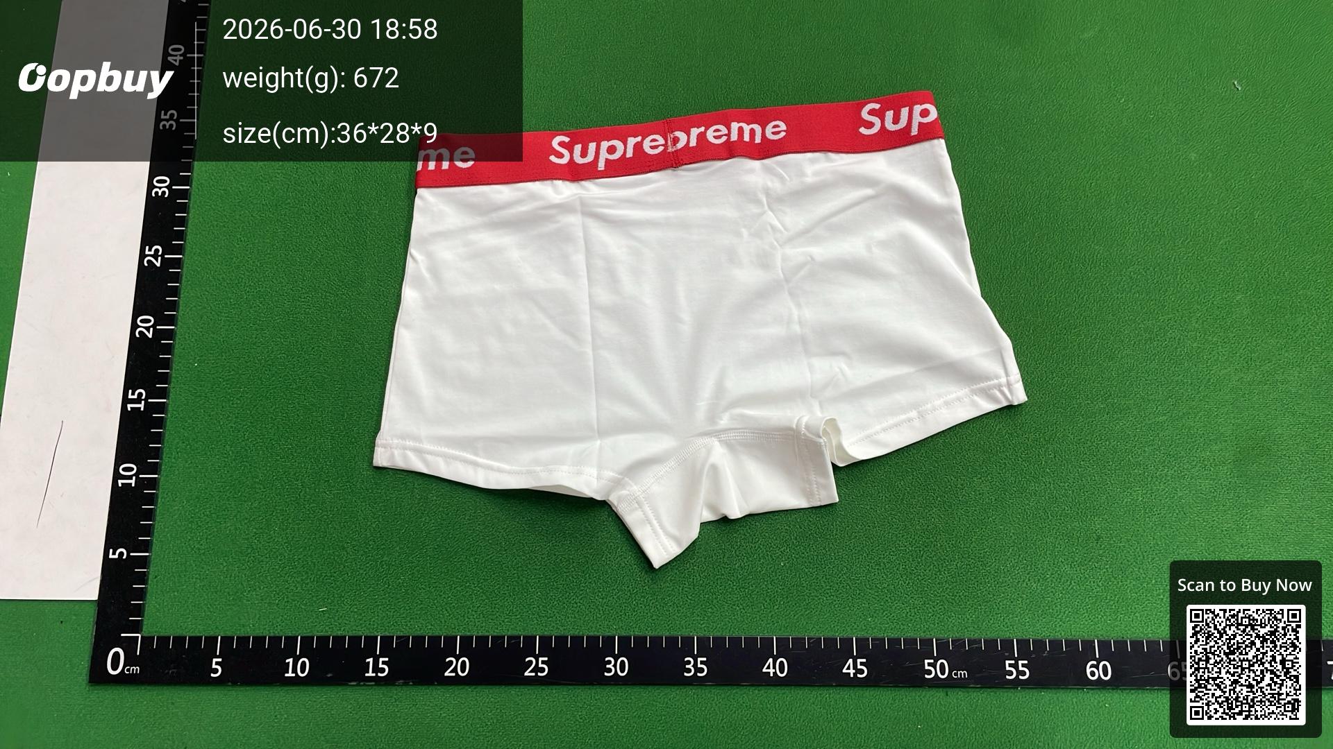Foto QC 3 de Supreme Underwear Cotton Boxer Red